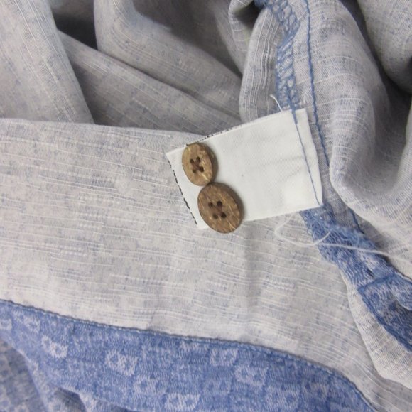 Tommy Bahama Pinup Girl Short Sleeve 100% Silk Button Up Shirt Blue Size XL - Picture 10 of 10